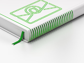 Image showing Business concept: closed book, Email on white background