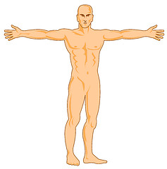 Image showing Man with arms spread