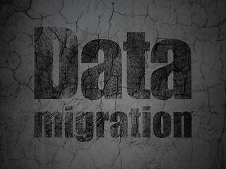 Image showing Information concept: Data Migration on grunge wall background