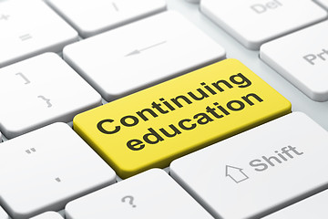 Image showing Education concept: Continuing Education on computer keyboard background