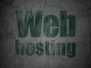 Image showing Web development concept: Web Hosting on grunge wall background