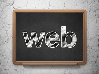 Image showing Web development concept: Web on chalkboard background