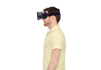 Image showing man in virtual reality headset or 3d glasses