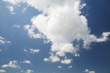 Image showing blue sky with white clouds 