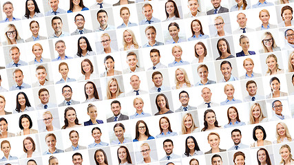 Image showing collage with many business people portraits