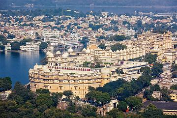 Image showing View of  City Palace. Udaipur, Rajasthan, India