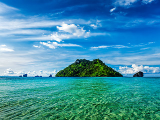 Image showing Tropical island in sea