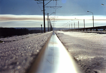 Image showing Rail and wires