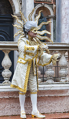 Image showing Disguised Man - Venice Carnival 2014