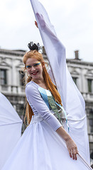 Image showing Woman with Wings Dancing - Venice Carnival 2014