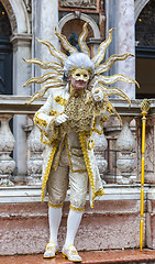 Image showing Disguised Man - Venice Carnival 2014