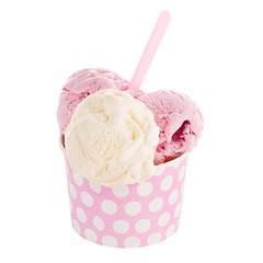 Image showing Ice cream scoop in paper cup