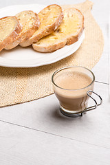 Image showing Breakfast table with toast