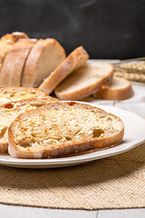 Image showing Breakfast table with toast