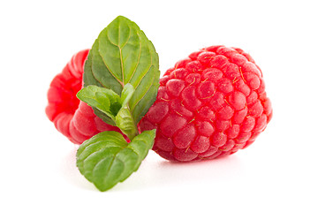 Image showing Raspberry fruit isolated