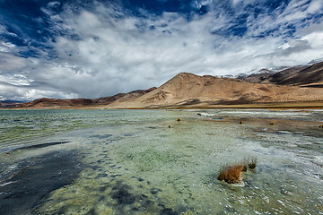 Image showing Mountain lake Tso Kar in Himalayas