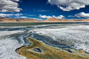 Image showing Mountain lake Tso Kar in Himalayas