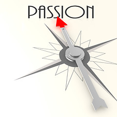 Image showing Compass with passion word