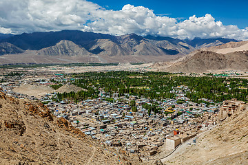 Image showing Aerial view of Leh. Ladakh, India