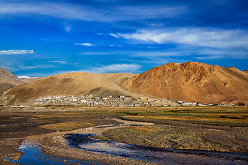 Image showing Korzok village at lake Tso Moriri, Ladakh