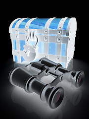 Image showing binoculars and chest