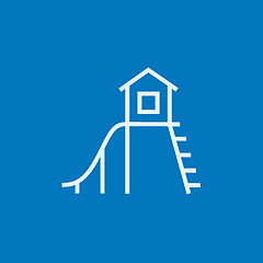 Image showing Playhouse with slide line icon.