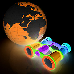 Image showing Worldwide search concept with Earth