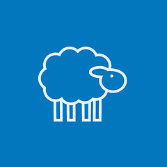 Image showing Sheep line icon.