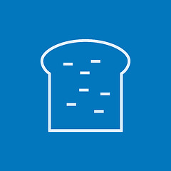 Image showing Single slice of bread line icon.