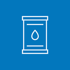 Image showing Oil barrel line icon.