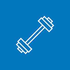 Image showing Dumbbell line icon.