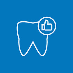 Image showing Healthy tooth line icon.