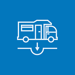 Image showing Motorhome and sump line icon.