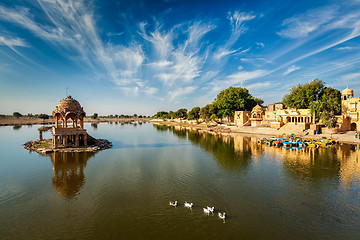 Image showing Indian landmark Gadi Sagar in Rajasthan