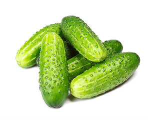 Image showing Green cucumber isolated