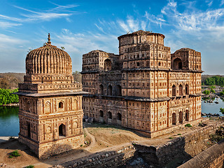 Image showing Royal cenotaphs of Orchha, India