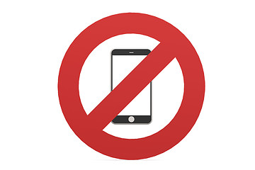 Image showing No mobile phone sign 