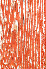 Image showing Painted in red old wooden desk