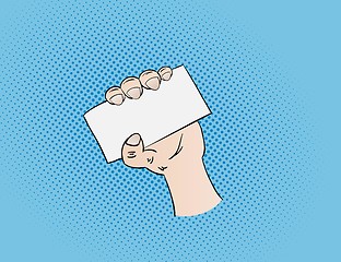 Image showing blank paper in hand