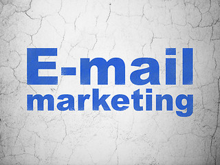 Image showing Marketing concept: E-mail Marketing on wall background
