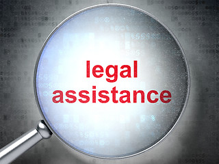 Image showing Law concept: Legal Assistance with optical glass