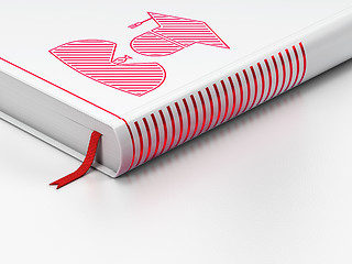 Image showing Education concept: closed book, Student on white background
