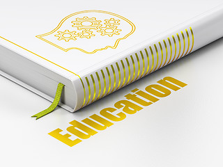 Image showing Education concept: book Head With Gears, Education on white background