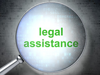 Image showing Law concept: Legal Assistance with optical glass