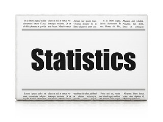Image showing Business concept: newspaper headline Statistics
