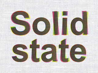 Image showing Science concept: Solid State on fabric texture background