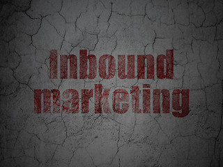 Image showing Marketing concept: Inbound Marketing on grunge wall background