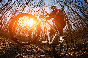 Image showing Cyclist Riding the Bike