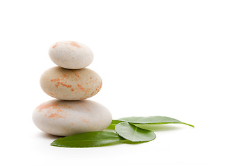 Image showing balancing zen stones isolated