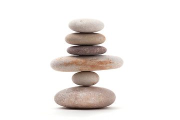 Image showing balancing zen stones isolated